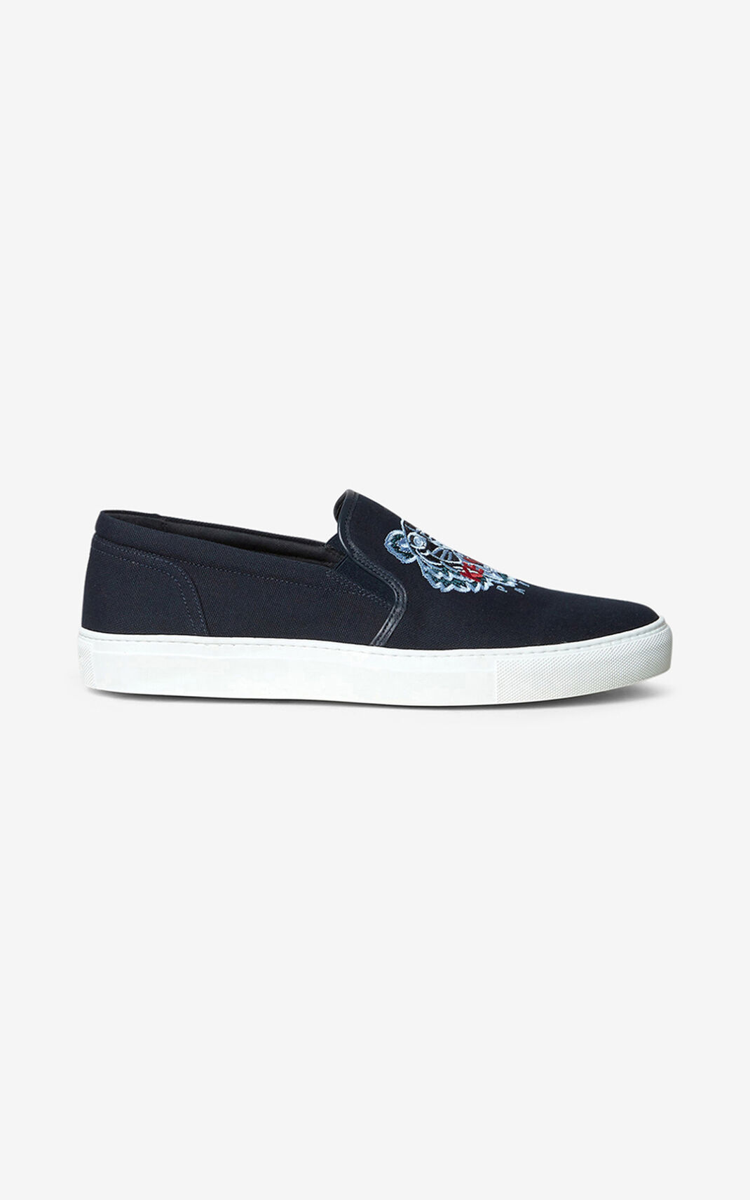 Baskets Kenzo K Skate Tiger Homme Bleu Marine Bleu | XZLP-42850